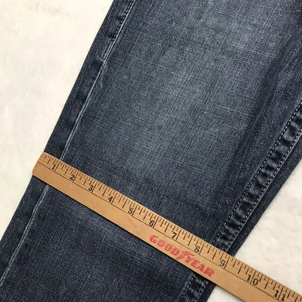 TRUE RELIGION Slim Fit Jeans Men 32x28 Dark Wash Flap Pocket USA Made